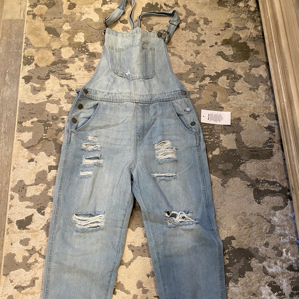 Pink blush maternity overalls